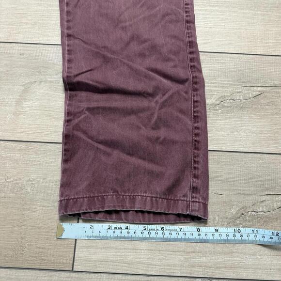 Peter Millar Soft Cotton Chino Pants Burgundy 36x28 Relaxed Fit Office Casual - Picture 8 of 8